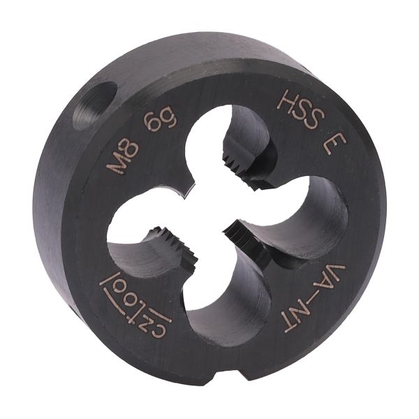 Плашка с стружколомом Bucovice Tools М8х1,25 HSSE-VA-NT DIN EN 22568 6g 25х9мм 301080 Плашка с стружколомом Bucovice Tools М8х1,25 HSSE-VA-NT DIN EN 22568 6g 25х9мм 301080
