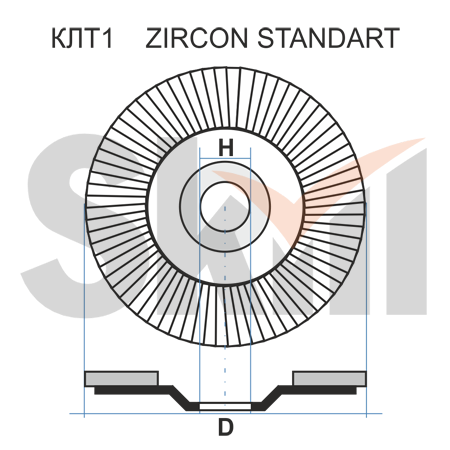 КЛТ 1 125 22.23 Ткань ZK 60 80 ST