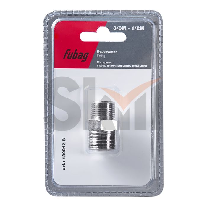 FUBAG Переходник 3/8 дюйма M на 1/2 дюйма M, блистер 1 шт