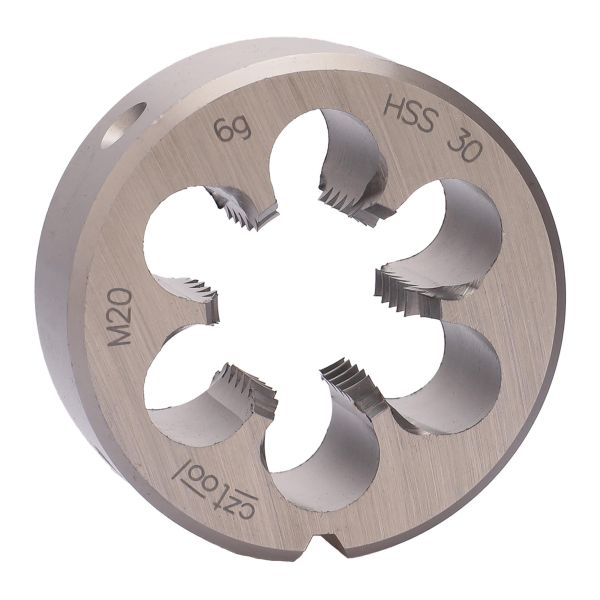 Плашка с стружколомом Bucovice Tools М20х2,5 HSS DIN EN 22568 6g 45х18мм 270200 Плашка с стружколомом Bucovice Tools М20х2,5 HSS DIN EN 22568 6g 45х18мм 270200