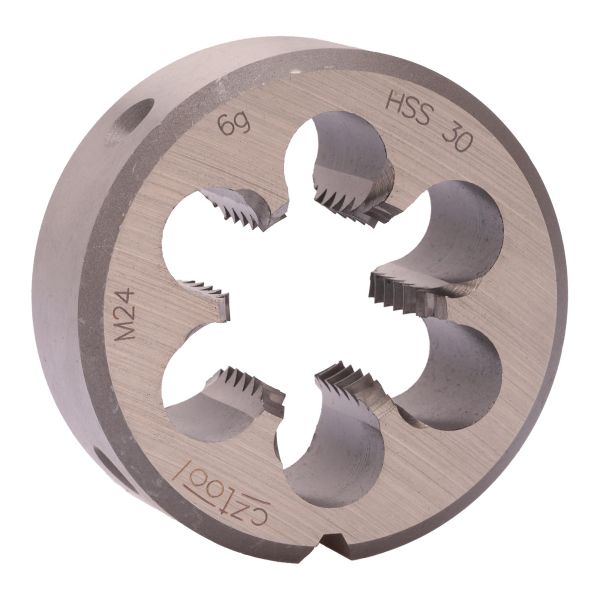 Плашка с стружколомом Bucovice Tools М24х3,0 HSS DIN EN 22568 6g 55х22мм 270240 Плашка с стружколомом Bucovice Tools М24х3,0 HSS DIN EN 22568 6g 55х22мм 270240