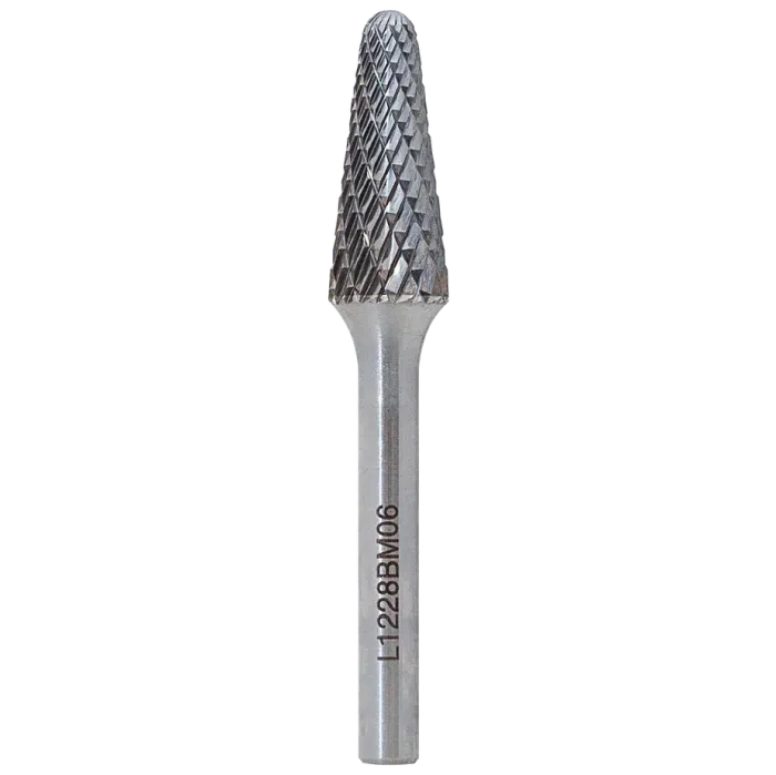 Борфреза сфероконическая L 08х22 M06L150  двойная насечка, удлиненная