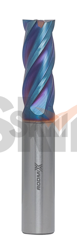 Концевая фреза с угловым радиусом 4 зуба, HRC 65, Nano Blue  6х15х50 R0,3