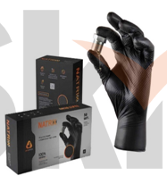 M Нескользящие чёрные нитриловые перчатки NATRIX Jeta Safety