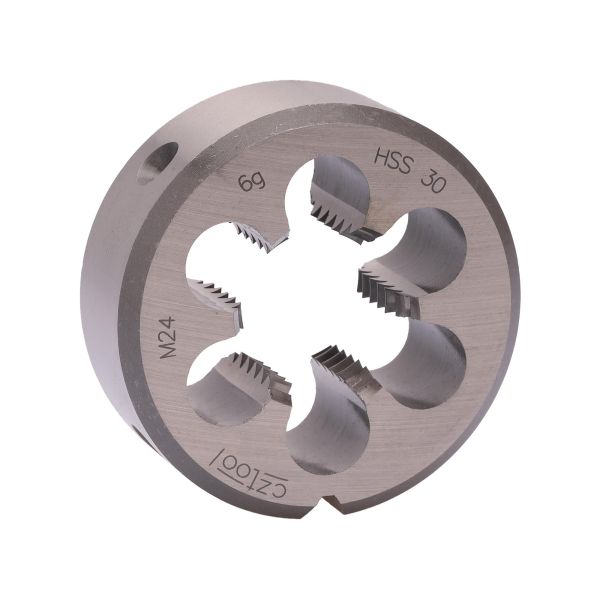 Плашка Bucovice Tools М24х3,0 HSS DIN EN 22568 6g 55х22мм 240240 Плашка Bucovice Tools М24х3,0 HSS DIN EN 22568 6g 55х22мм 240240