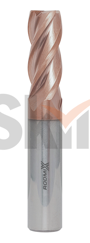 Концевая фреза с угловым радиусом 4 зуба, HRC 55, TiSiN 10х25х75 R1