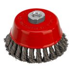 Щетка для УШМ, 100 мм, М14, "чашка", крученая проволока 0.5 мм Matrix