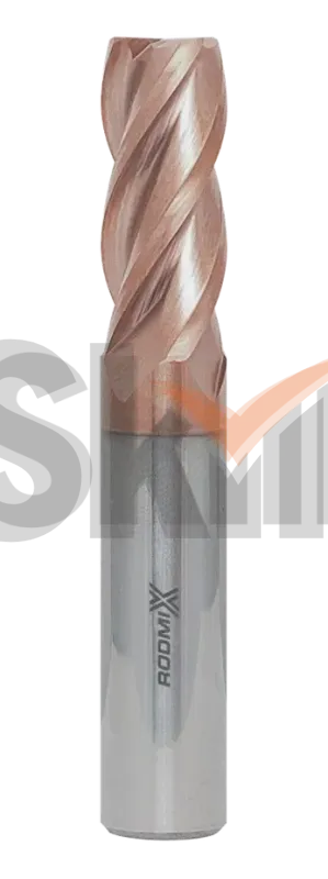 Концевая фреза с угловым радиусом 4 зуба, HRC 55, TiSiN 12х24х130 R0,5