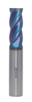 Концевая фреза с угловым радиусом 4 зуба, HRC 65, Nano Blue 16х40х100 R2
