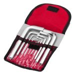 Набор ключей имбусовых HEX, 1,5–12 мм, CrV, 10 шт., короткие, сатин., чехол// Matrix