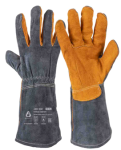 L Ferrus Comfort Перчатки защитные Jeta Safety с крагой из спилковой кожи с подкладкой из флиса и хл