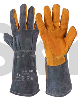 L Ferrus Comfort Перчатки защитные Jeta Safety с крагой из спилковой кожи с подкладкой из флиса и хл