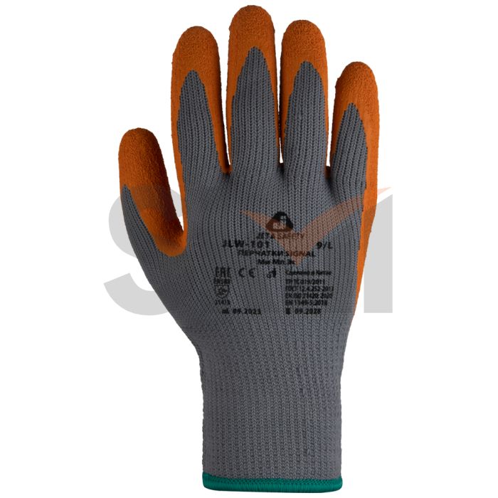 Трикотажные перчатки с латексным покрытием