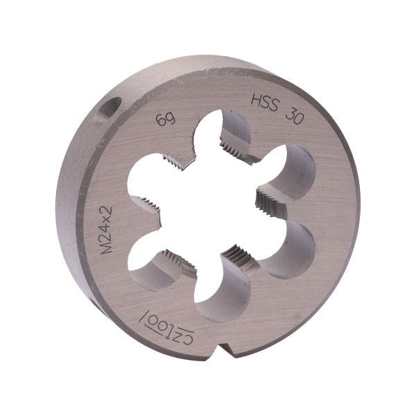 Плашка Bucovice Tools М24х2,0 HSS DIN EN 22568 6g 55х16мм 240241 Плашка Bucovice Tools М24х2,0 HSS DIN EN 22568 6g 55х16мм 240241