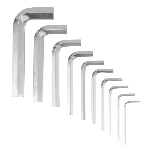 Набор ключей имбусовых HEX, 1.5-10 мм, CrV, 10 шт, никелированный, на кольце Sparta Набор ключей имбусовых HEX, 1.5-10 мм, CrV, 10 шт, никелированный, на кольце Sparta