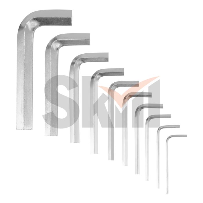 Набор ключей имбусовых HEX, 1.5-10 мм, CrV, 10 шт, никелированный, на кольце Sparta