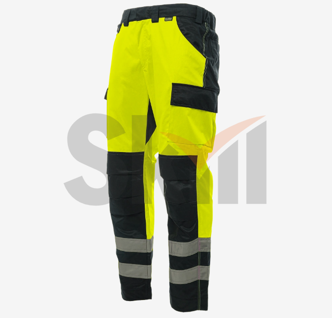 Летние сигнальные брюки Brodeks KS 313, желтый/черный