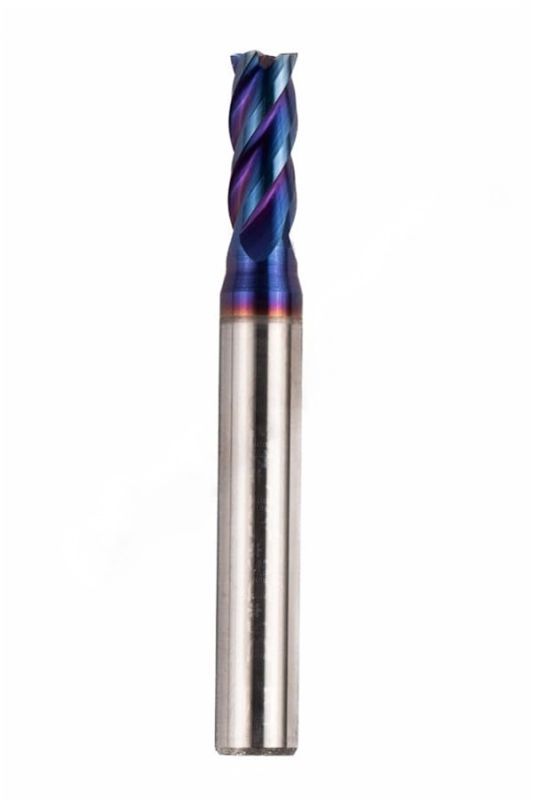 Фреза концевая ц/х тв.сп.  ф3   L=50  Z4  nACo-blue для закал.ст. 65HRC Фреза концевая ц/х тв.сп.  ф3   L=50  Z4  nACo-blue для закал.ст. 65HRC