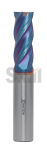 Концевая фреза с угловым радиусом 4 зуба, HRC 65, Nano Blue 3х9х50 R0,5