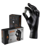 XL Нескользящие чёрные нитриловые перчатки NATRIX Jeta Safety