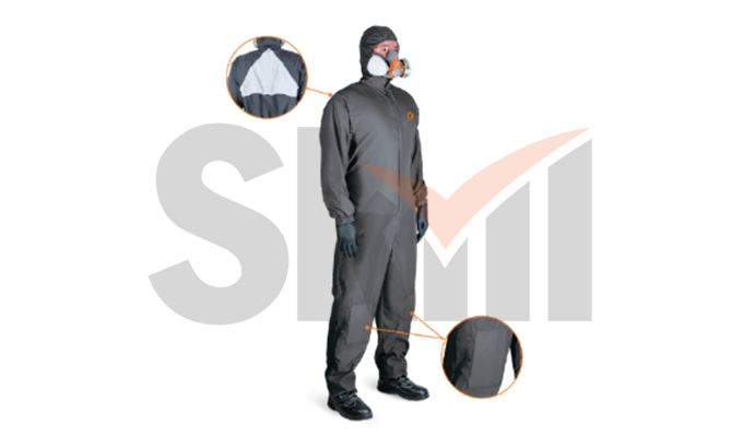 Защитный комбинезон Paint-Expert из полиэфирной ткани (серый) - M