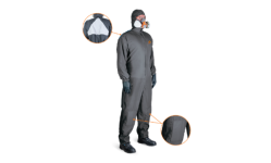 Защитный комбинезон Paint-Expert из полиэфирной ткани (серый) - XXL
