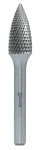 Борфреза параболическая с точечным торцом G 10х20 M06 алмазная насечка