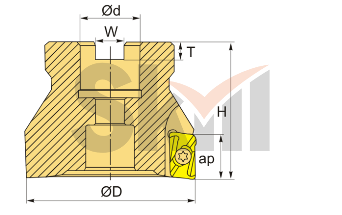 BAP400R-125-40-6T Фреза торцевая насадная со сменными пластинами