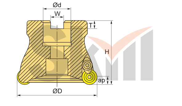 EMR-5R-63-22-5T Фреза торцевая насадная со сменными пластинами