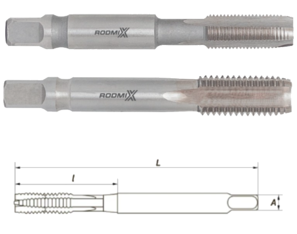 Метчик маш/руч комплектный 2 шт M8X1,25 HSS (Р6М5) DIN 2181