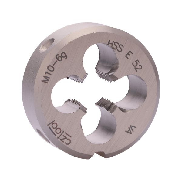 Плашка с стружколомом Bucovice Tools М10х1,5 HSSE-VA DIN EN 22568 6g 30х11мм 300100 Плашка с стружколомом Bucovice Tools М10х1,5 HSSE-VA DIN EN 22568 6g 30х11мм 300100