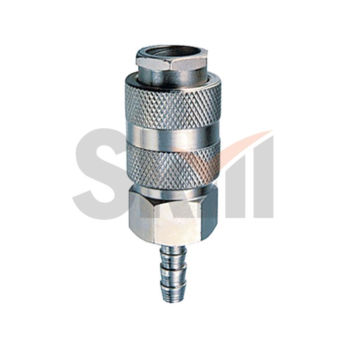 Разъемное соединение рапид (муфта)_елочка 10мм с обжимным кольцом 15х18мм