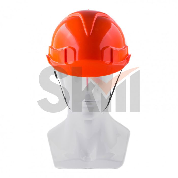 Каска защитная с храповым механизмом, модель Европласт (К-03) , оранжевая Россия// Сибртех