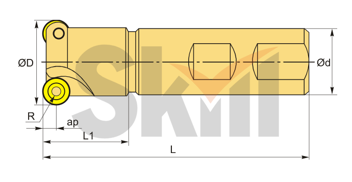 RF01.12W32.050.03 Фреза концевая со сменными пластинами